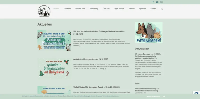 Tierheim Duisburg besuchen