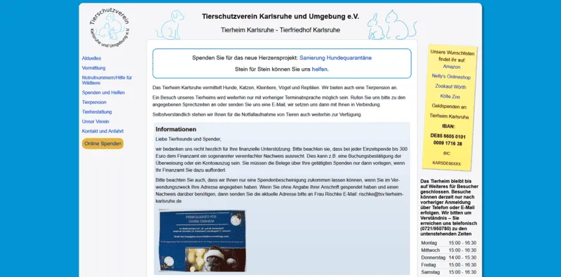 Tierheim Karlsruhe besuchen