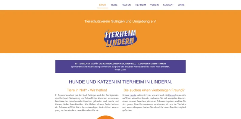 Tierheim Lindern in Sulingen ansehen