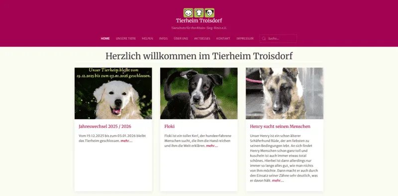 Tierheim Troisdorf besuchen