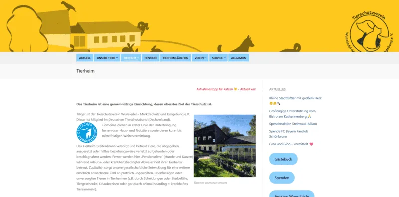 Tierheim Wunsiedel Breitenbrunn besuchen